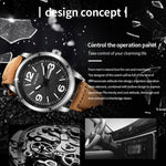 Orologio da uomo in pelle al quarzo stile business 41mm