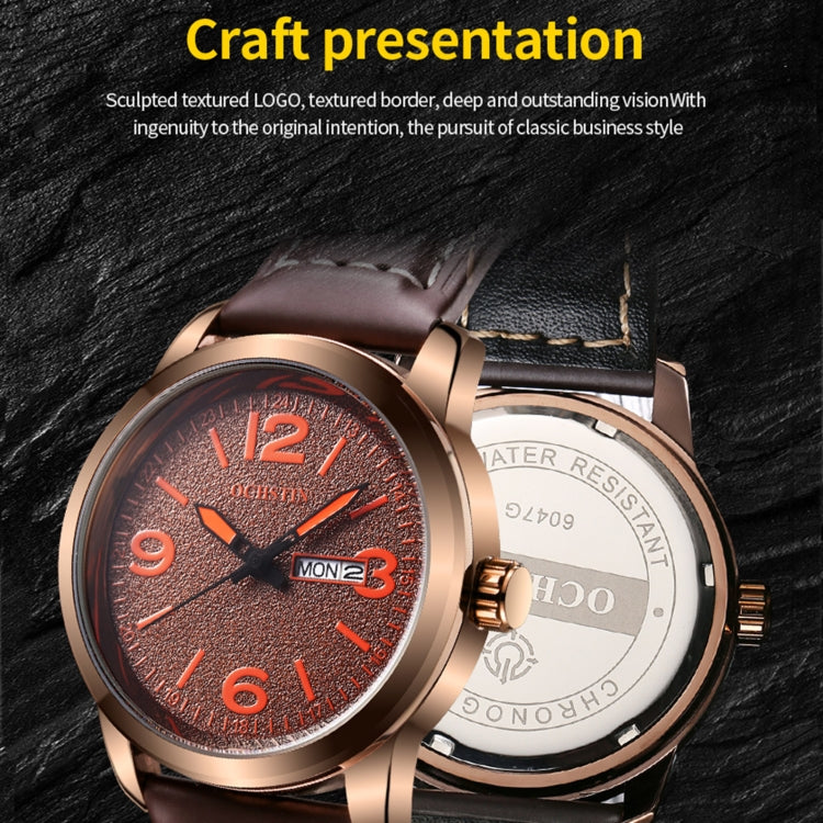Orologio da uomo in pelle al quarzo stile business 41mm