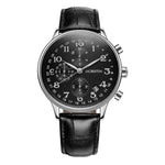 Orologio da uomo multifunzionale in pelle al quarzo
