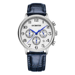 Orologio da uomo multifunzionale in pelle al quarzo