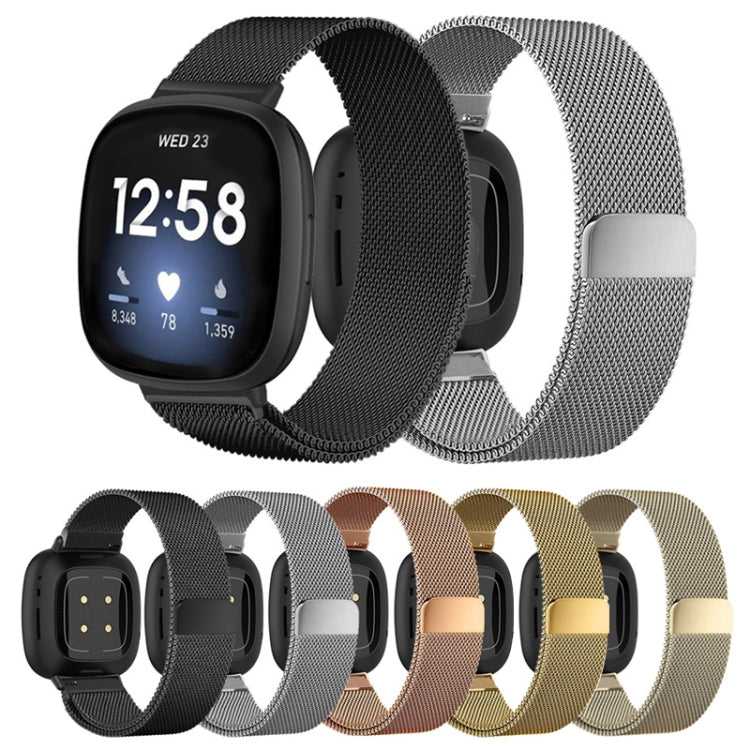 Cinturino metallo magnetico milanese 20mm per Fitbit Versa 3/4