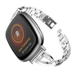 Cinturino in metallo con diamanti per Fitbit Sense