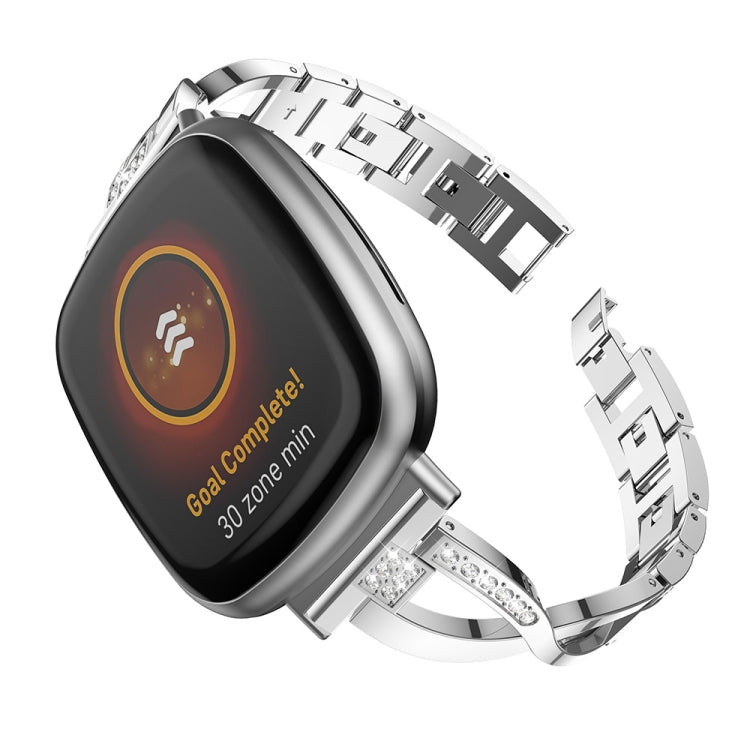 Cinturino in metallo con diamanti per Fitbit Sense
