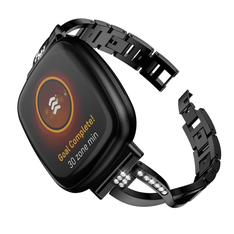 Cinturino in metallo con diamanti per Fitbit Sense