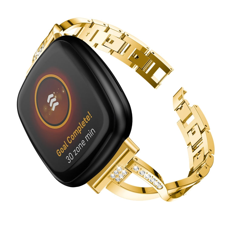 Cinturino in metallo con diamanti per Fitbit Sense
