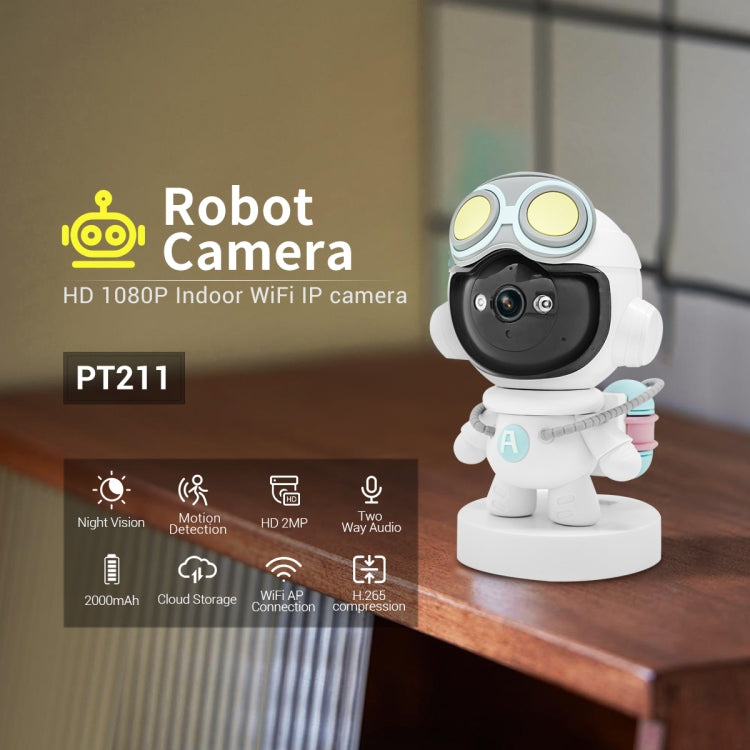 Telecamera WiFi ESCAM PT211 2MP con rilevamento e allarme