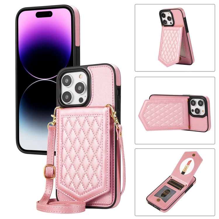 Custodia RFID con cordino e specchio per iPhone 14 Pro Max