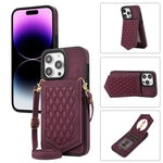 Custodia RFID con cordino e specchio per iPhone 14 Pro Max