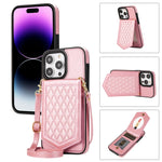Custodia RFID con cordino e specchio per iPhone 14 Pro Max