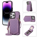Custodia RFID con cordino e specchio per iPhone 14 Pro Max