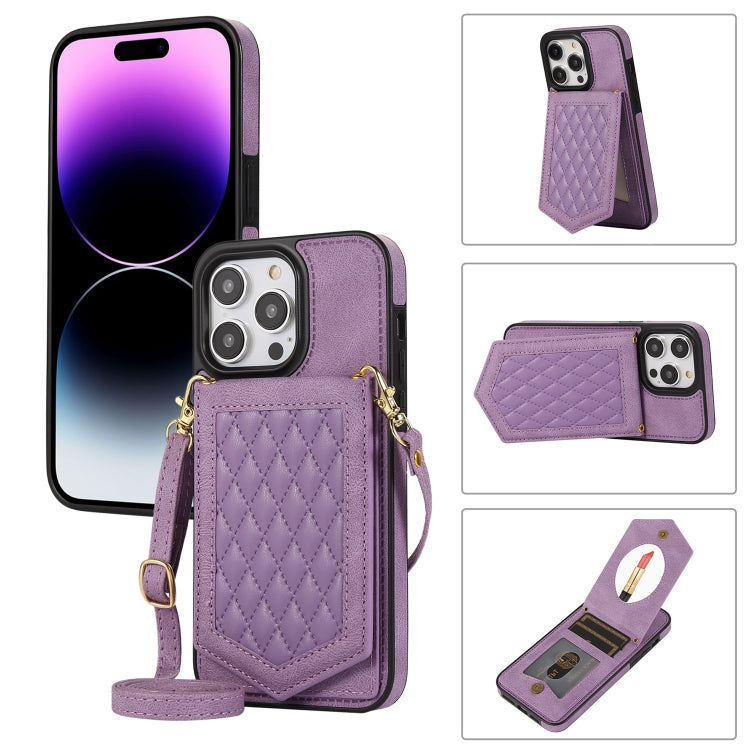 Custodia RFID con cordino e specchio per iPhone 14 Pro Max
