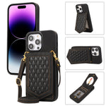 Custodia RFID con cordino e specchio per iPhone 14 Pro Max