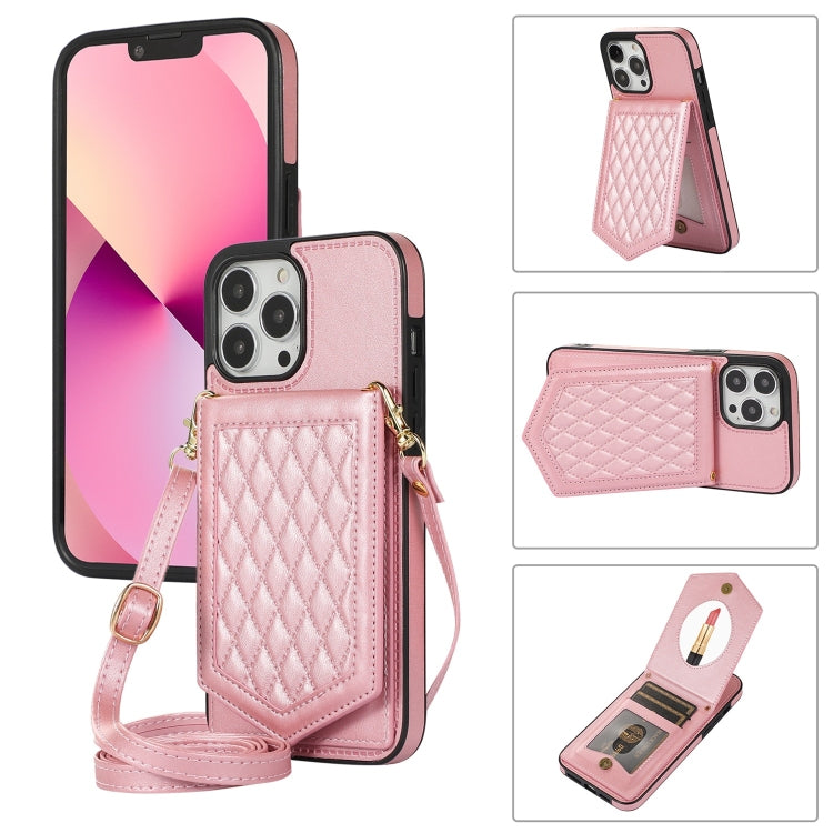 Custodia smartphone RFID con cordino e specchio per iPhone 13