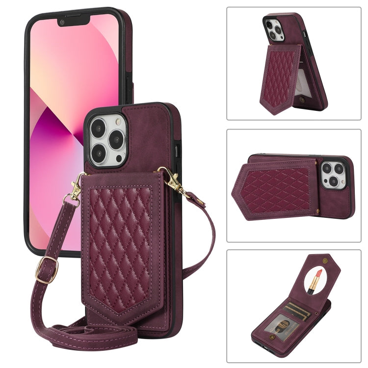 Custodia smartphone RFID con cordino e specchio per iPhone 13