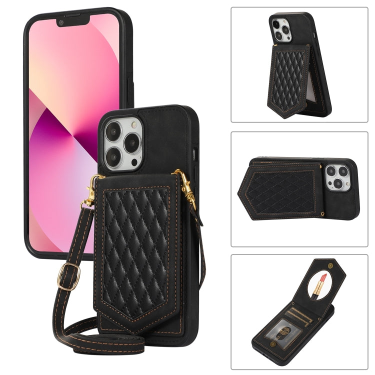 Custodia smartphone RFID con cordino e specchio per iPhone 13