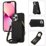 Custodia smartphone RFID con cordino e specchio per iPhone 13