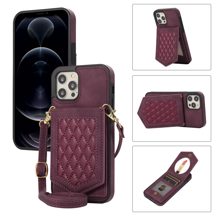 Custodia smartphone RFID con cordino e specchio per iPhone 12 Pro