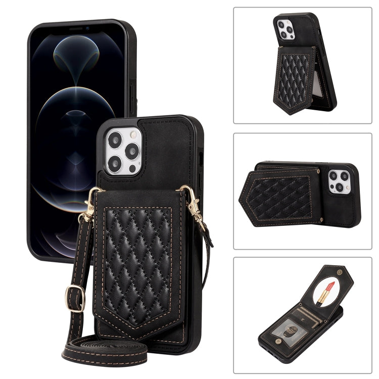 Custodia smartphone RFID con cordino e specchio per iPhone 12 Pro
