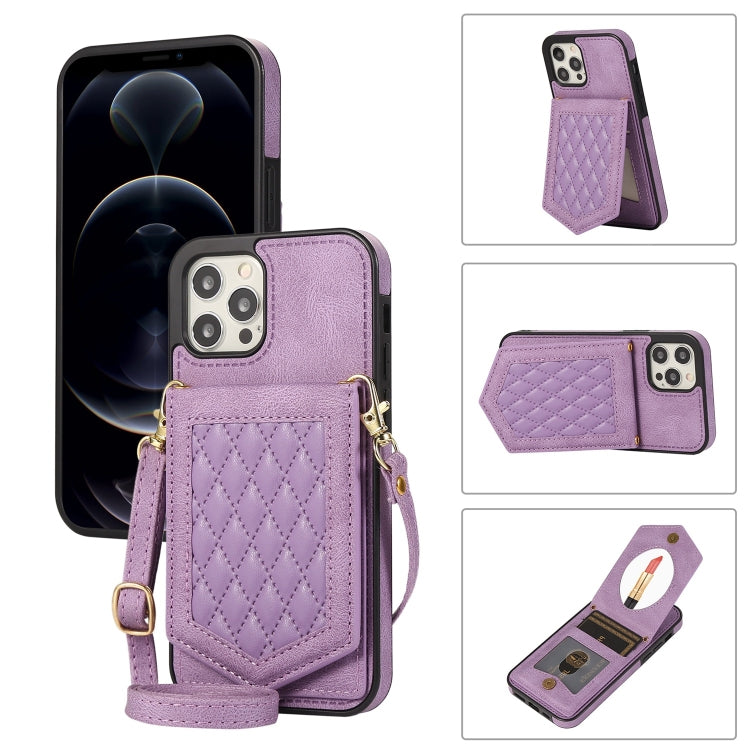 Custodia smartphone RFID con cordino e specchio per iPhone 12 Pro