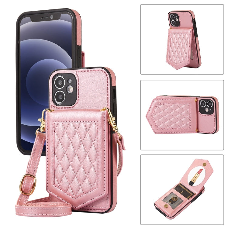 Custodia smartphone RFID con cordino e specchio per iPhone 12 Pro