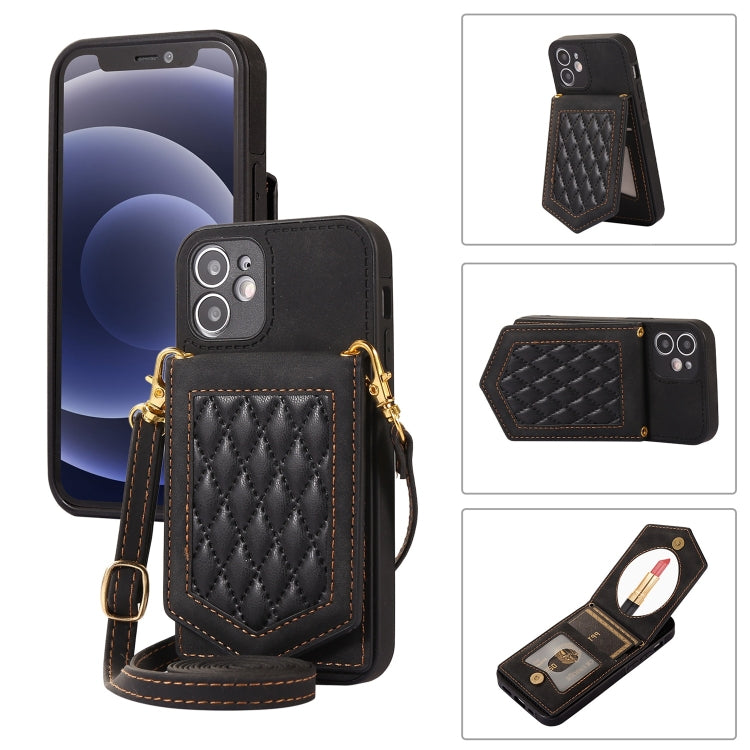 Custodia smartphone RFID con cordino e specchio per iPhone 12 Pro