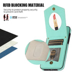 Custodia smartphone con trama rombica e specchio per iPhone 6/6s