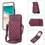 Custodia smartphone con trama rombica e specchio per iPhone 6/6s