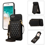 Custodia smartphone con trama rombica e specchio per iPhone 6/6s