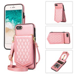 Custodia smartphone con trama rombica e specchio per iPhone 6/6s