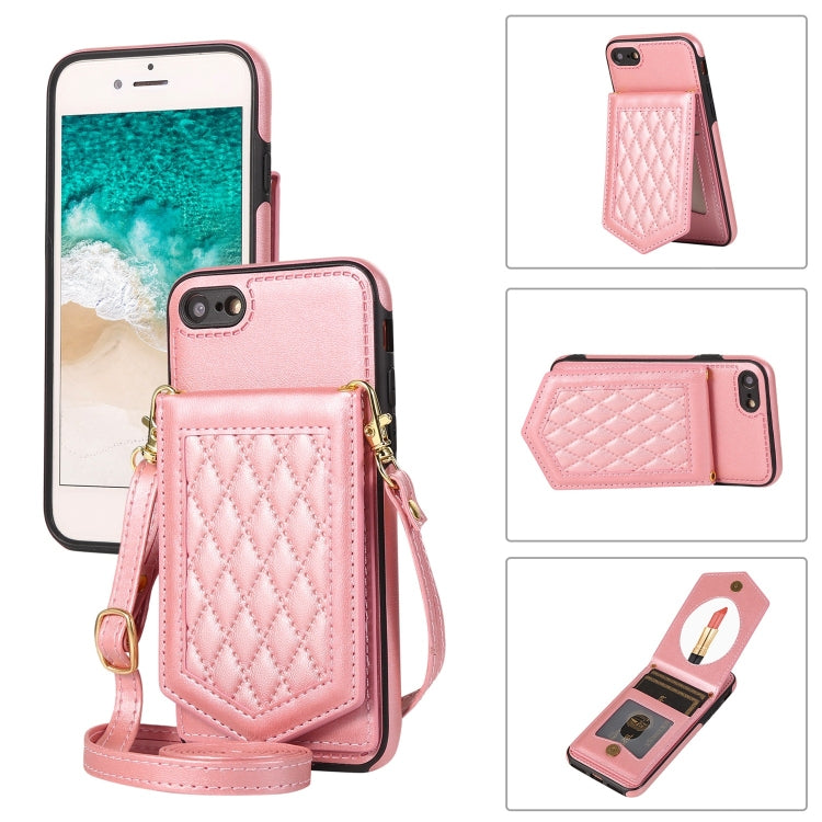 Custodia smartphone con trama rombica e specchio per iPhone 6/6s