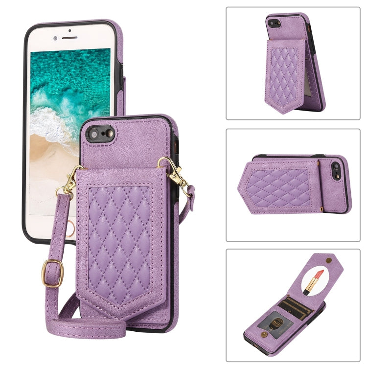 Custodia smartphone con trama rombica e specchio per iPhone 6/6s