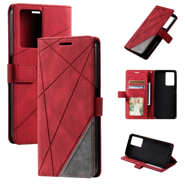 Custodia in pelle con giunture per Samsung Galaxy S23+ 5G