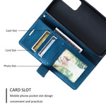 Custodia in pelle con giunture per smartphone compatibili