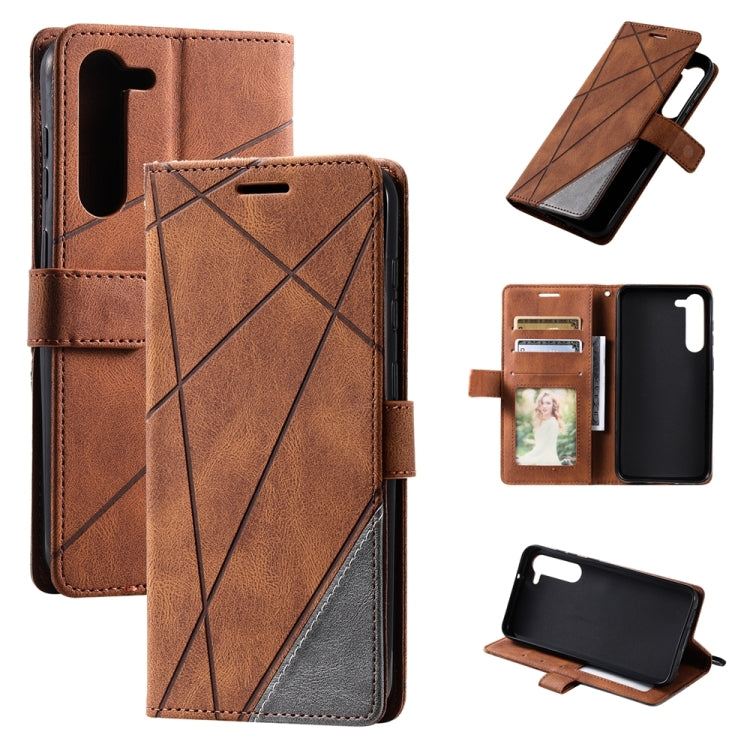 Custodia in pelle con giunture per Samsung Galaxy S23+ 5G