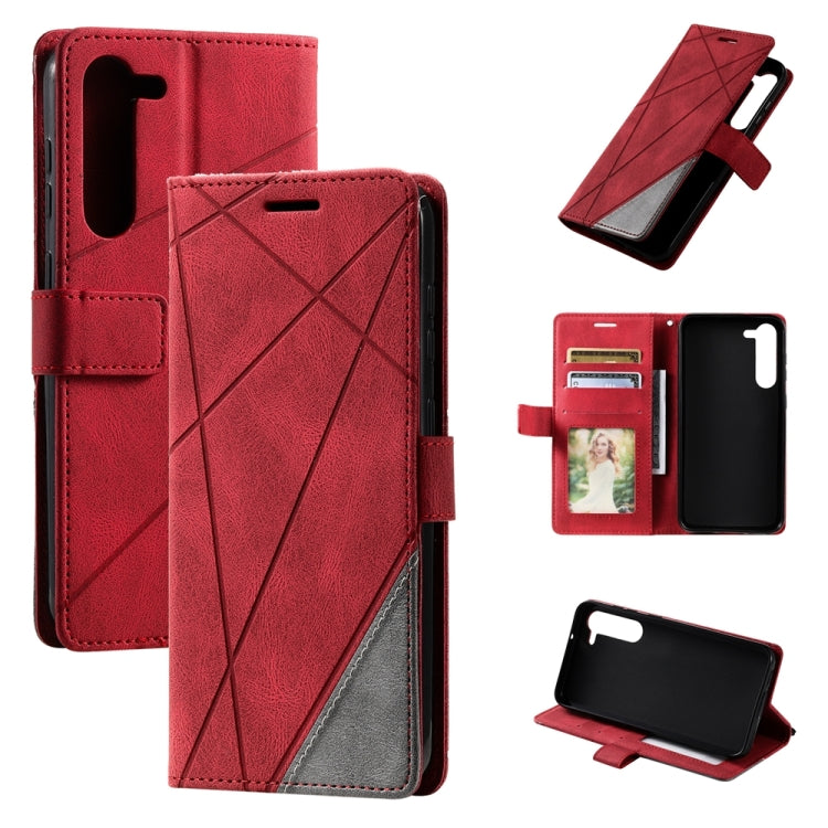 Custodia in pelle con giunture per Samsung Galaxy S23+ 5G