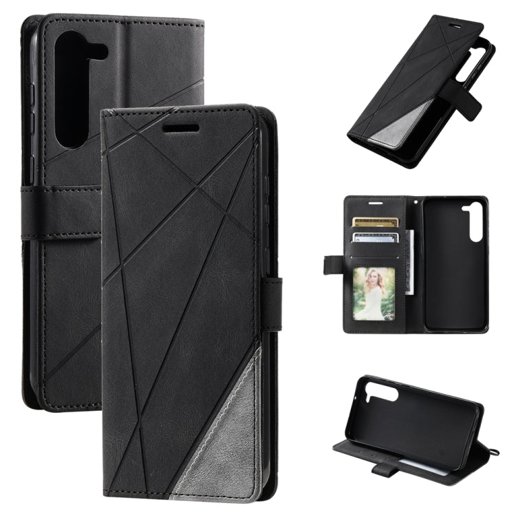 Custodia in pelle con giunture per Samsung Galaxy S23+ 5G