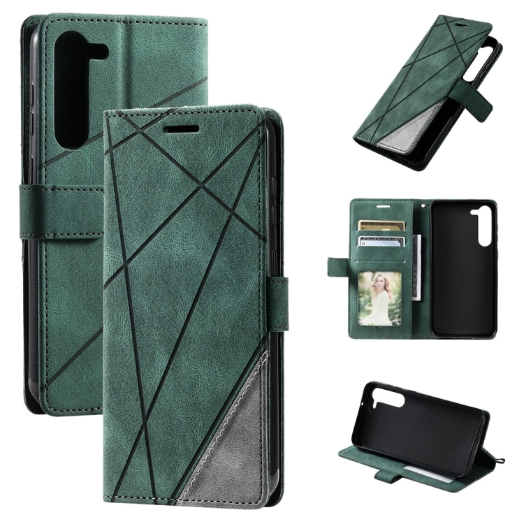 Custodia in pelle con giunture per Samsung Galaxy S23+ 5G