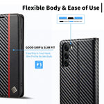 Custodia portafoglio in pelle per Samsung Galaxy S23 Ultra
