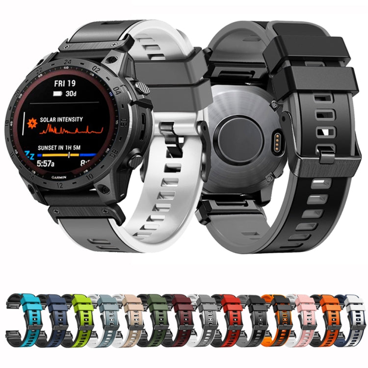 Cinturino in silicone bicolore 26 mm per Garmin Fenix 7X