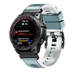 Cinturino in silicone bicolore 22 mm per Garmin Fenix 7