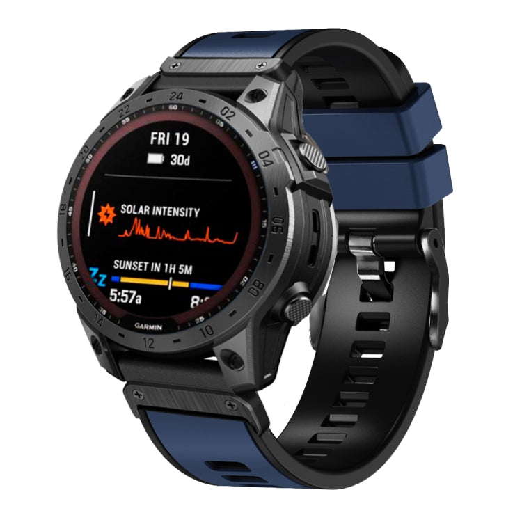 Cinturino in silicone bicolore 22 mm per Garmin Fenix 7