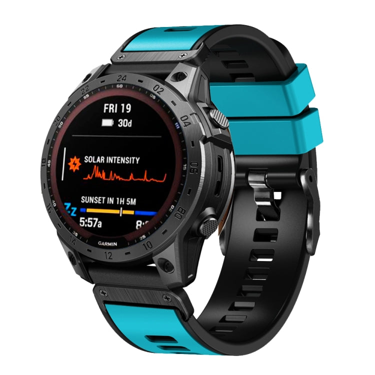 Cinturino in silicone bicolore 22 mm per Garmin Fenix 7