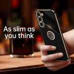 Custodia TPU elettrolitico con supporto anello per Galaxy S23 Ult