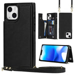 Custodia portafoglio TPU e PU con doppia fibbia per iPhone 14 Pro