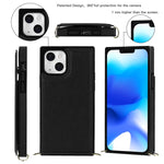 Custodia portafoglio TPU e PU con doppia fibbia per iPhone 14 Pro