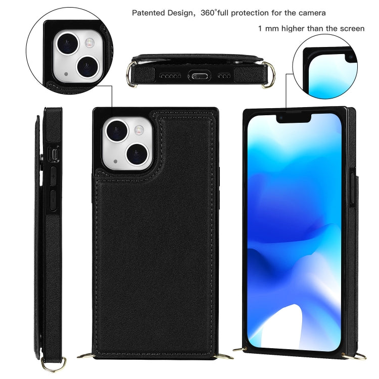 Custodia portafoglio TPU e PU con doppia fibbia per iPhone 14 Pro