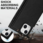 Custodia portafoglio TPU e PU con doppia fibbia per iPhone 14 Pro