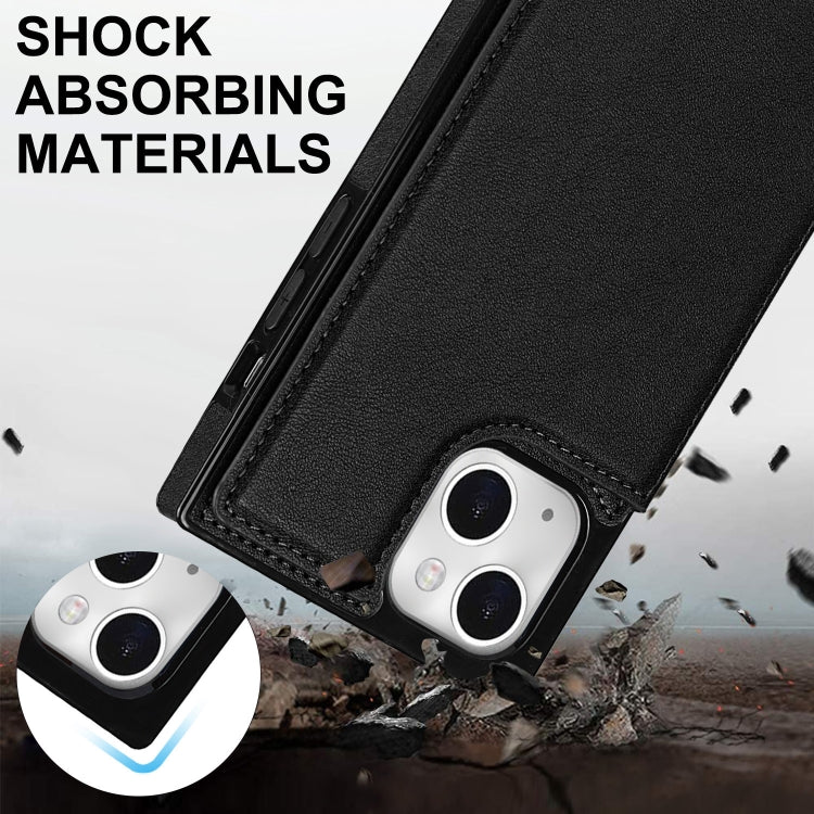Custodia portafoglio TPU e PU con doppia fibbia per iPhone 14 Pro