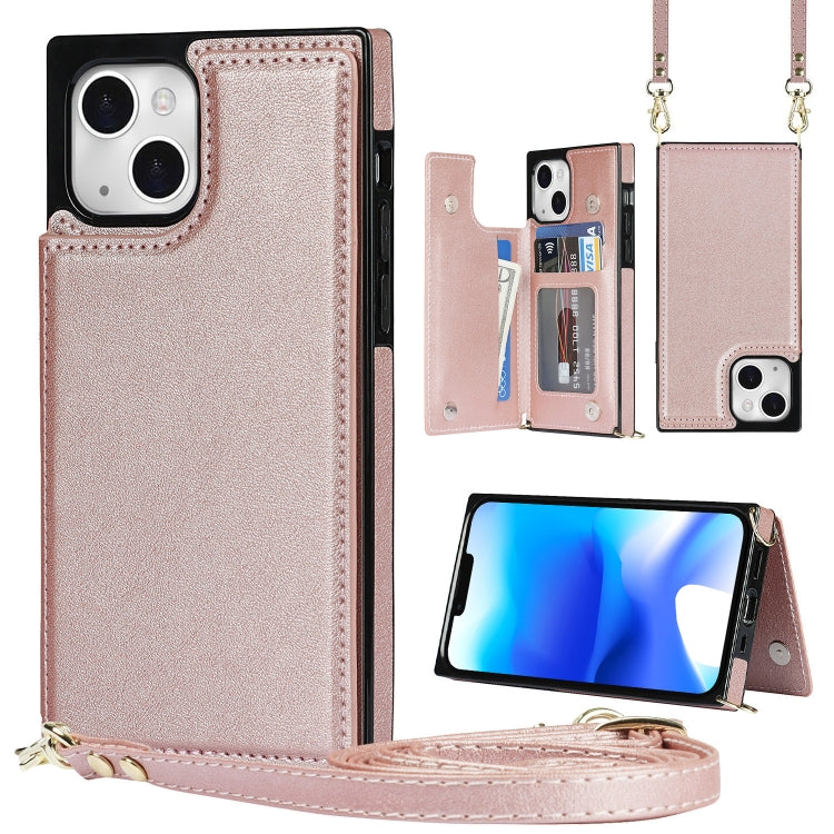 Custodia portafoglio TPU e PU con doppia fibbia per iPhone 14 Pro