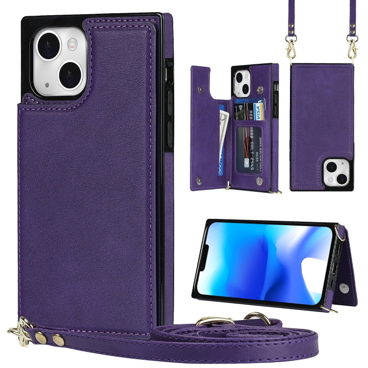 Custodia portafoglio TPU e PU con doppia fibbia per iPhone 14 Pro
